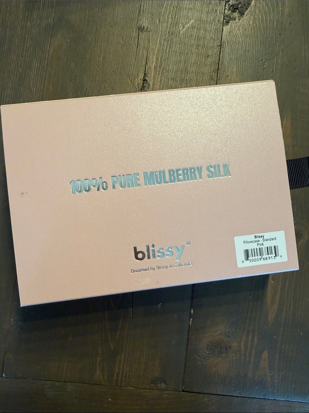 New Blissy 100% Mulberry Silk Standard Pillowcase Blush Pink - Picture 4 of 5